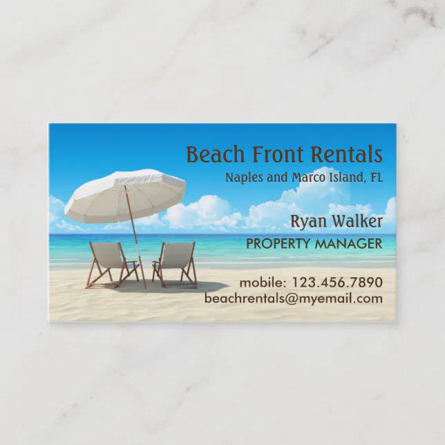 Beach House Rentals Business Card | Zazzle