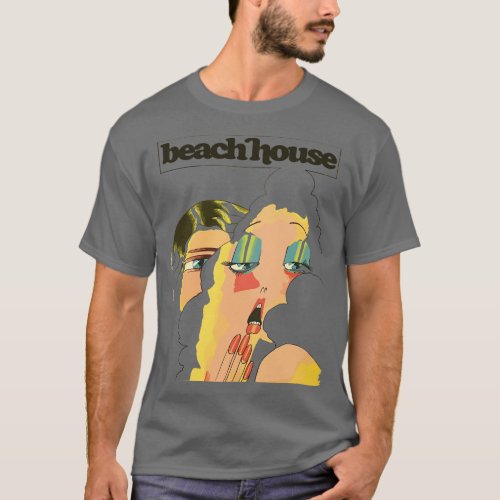 Beach House Retro Style Original Fan Design T_Shirt