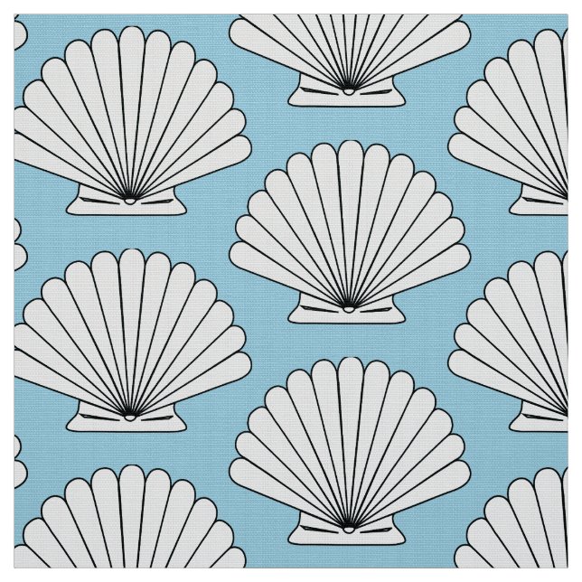 Beach House Scallop Seashells Fabric (Swatch)