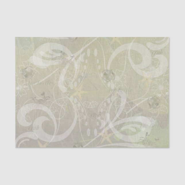 Beach House Sea Tissue Paper (Front)