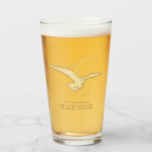 Beach House Seagull Gold ID623 Glass
