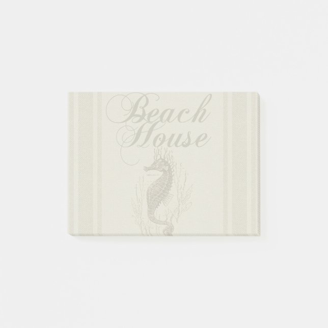 Beach House Seahorse Seashore Post-it Notes (Front)