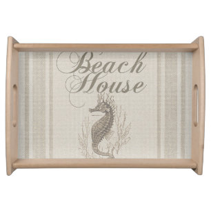 Beach House Seahorse Seashore Serving Tray