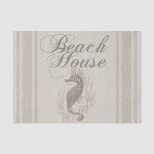 Beach House Seahorse Seashore Tissue Paper