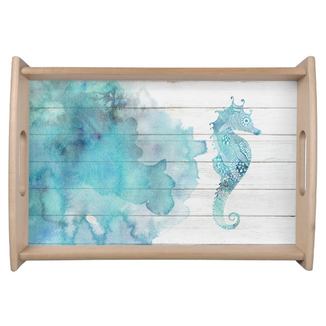 Beach House Seashorse Serving Tray (Front)