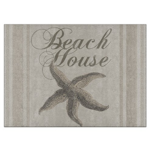 Beach House Starfish Seashore Cutting Board