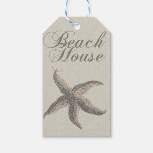 Beach House Starfish Seashore Gift Tags