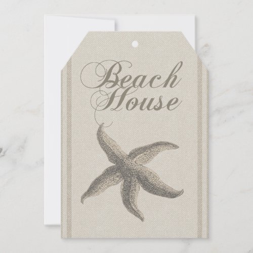 Beach House Starfish Seashore Invitation