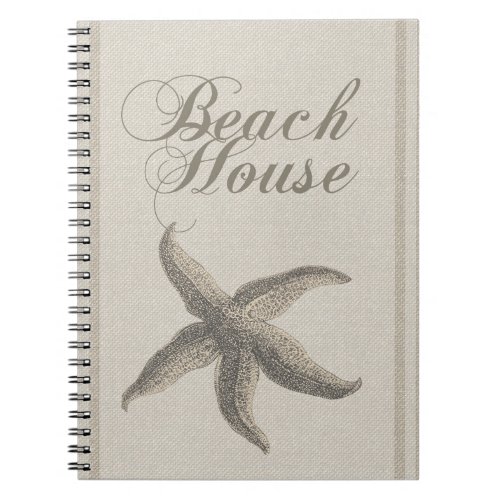 Beach House Starfish Seashore Notebook