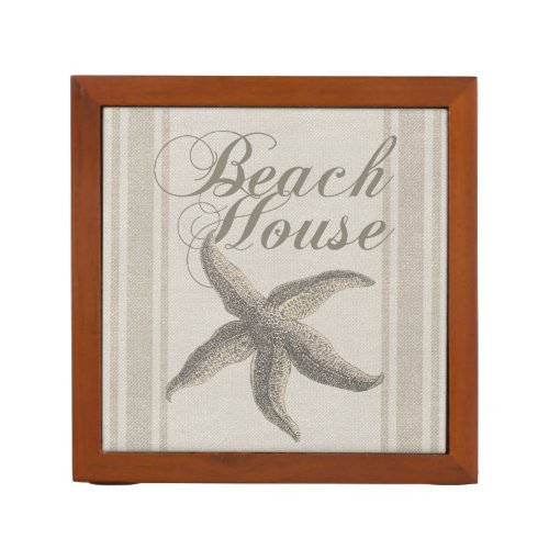 Beach House Starfish Seashore Pencil Holder