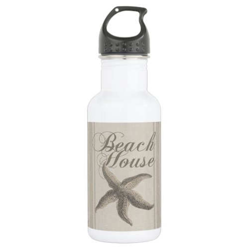 Beach House Starfish Seashore Water Bottle