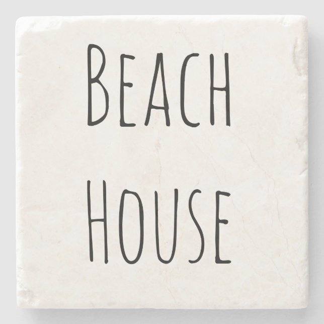 Beach House Stone Coaster - Rae Dunn Inspired (Front)
