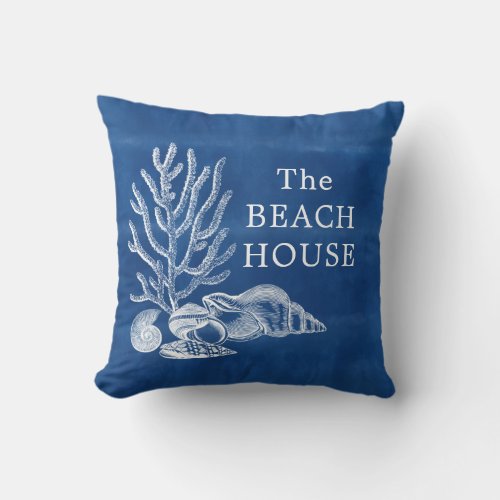 Beach House Throw Pillow