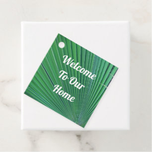 Beach House Tropical Palm Welcome Our Home Guest Favor Tags