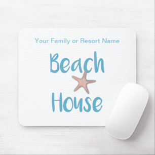 Beach House Typography Mouse Pad
