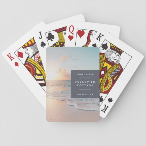 Beach House Vacation Photo  Poker Cards