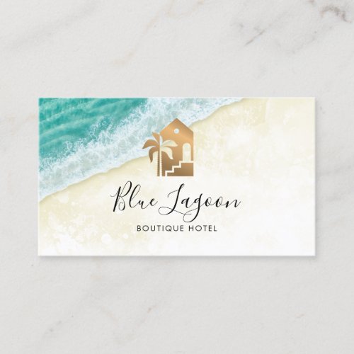 beach house vacation rental bed and breakfast palm business card