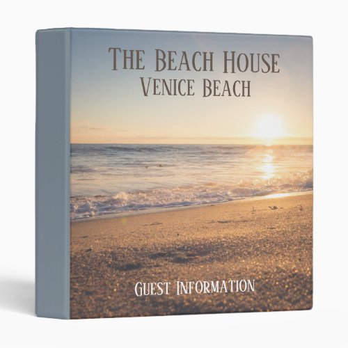 Beach House Vacation Rental Binder