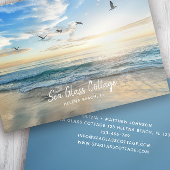 Beach House Vacation Rental Business Card by rememberwhen_ at Zazzle