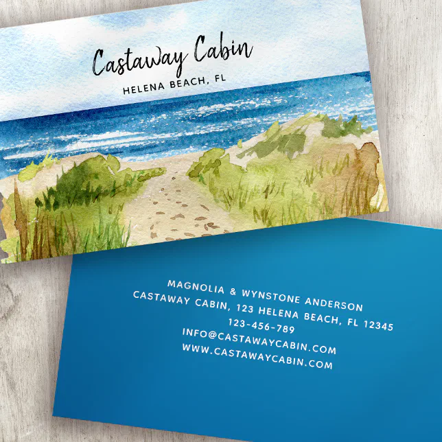 Beach House Vacation Rental Business Card Zazzle