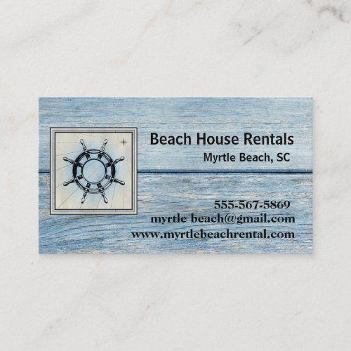 Beach House Vacation Rental Business Cards