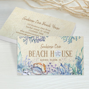 Beach House Vacation Rental Cottage Business Card