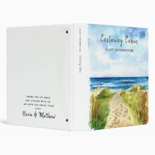 Beach House Vacation Rental Guest Information 3 Ri Ring Binder