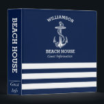 Beach House Vacation Rental Guest Information 3 Ring Binder<br><div class="desc">Add the personal touch to your beach house with this stunning navy and white stripe design featuring a seahorse. Keep your guest information organized ideal for vacation rental beach house or beach cottage. The custom template means that you can add your Beach House name the extra wow factor. Matching home...</div>