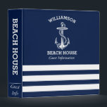 Beach House Vacation Rental Guest Information 3 Ring Binder<br><div class="desc">Add the personal touch to your beach house with this stunning navy and white stripe design featuring a seahorse. Keep your guest information organized ideal for vacation rental beach house or beach cottage. The custom template means that you can add your Beach House name the extra wow factor. Matching home...</div>