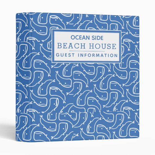 Beach House Vacation Rental Guest Information  3 Ring Binder
