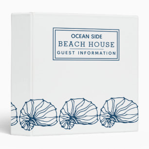 Beach House Vacation Rental Guest Information 3 Ring Binder
