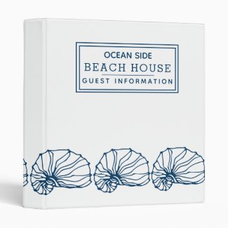 Beach House Vacation Rental Guest Information 3 Ring Binder
