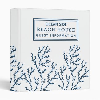 Beach House Vacation Rental Guest Information 3 Ring Binder