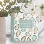 Beach House Vacation Rental Guest Information 3 Ring Binder<br><div class="desc">Our coastal chic binder is perfect for sharing and organizing guest information for your vacation rental, beach house or beach cottage. Featuring a summery color palette of turquoise aqua and white, the binder's front and back are covered in a pattern of watercolor oysters and pearls. Personalize the front with three...</div>