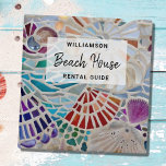 Beach House Vacation Rental Guest Information 3 Ring Binder<br><div class="desc">This beach house Guest Information Binder features a shell mosaic and customized text. Perfect for a beach house rental. Use the Customize Further option to change the text size, style, or color. Because we create our artwork you won't find this exact image from other designers. Original Mosaic © Michele Davies....</div>