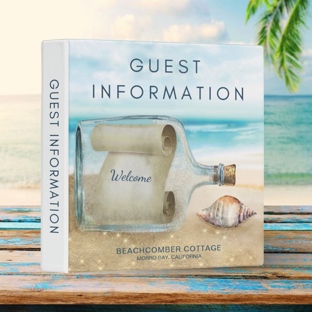 Beach House Vacation Rental Guest Information 3 Ring Binder (Creator Uploaded)