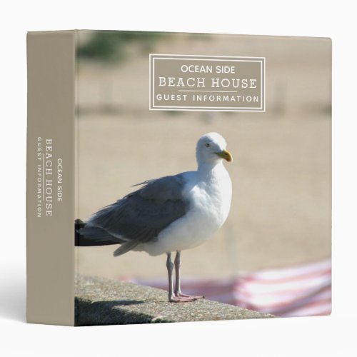 Beach House Vacation Rental Guest Information  3 Ring Binder