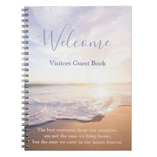 Beach House Vacation Rental Guestbook Notebook