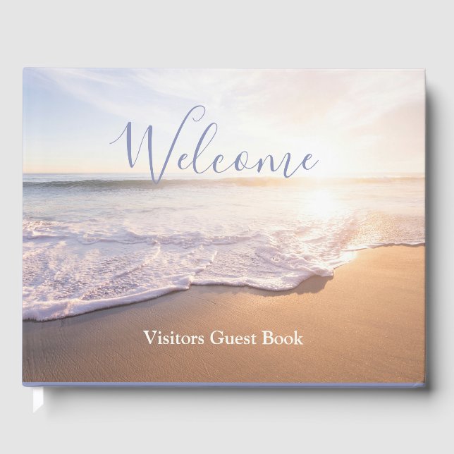 Beach House Vacation Rental Guestbook Notebook (Front)