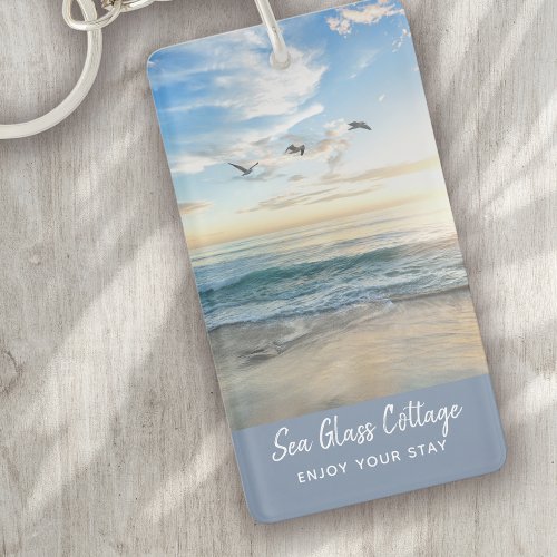 Beach House Vacation Rental Keychain