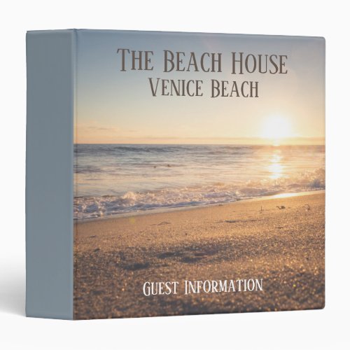 Beach House Vacation Rental Photo Binder