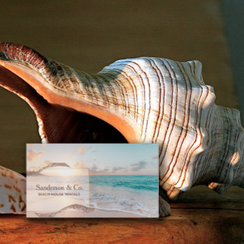 Beach House Vacation Rental Property  Business Card by Palmdesignhouse at Zazzle