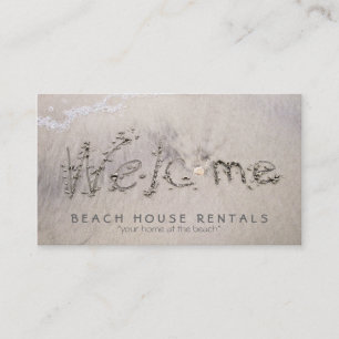 Beach House Welcome Business Card