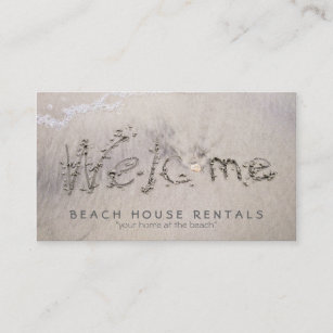 Beach House Welcome Business Card
