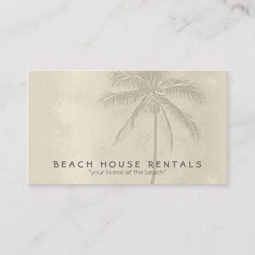 Customizable Beach House Welcome Business Card