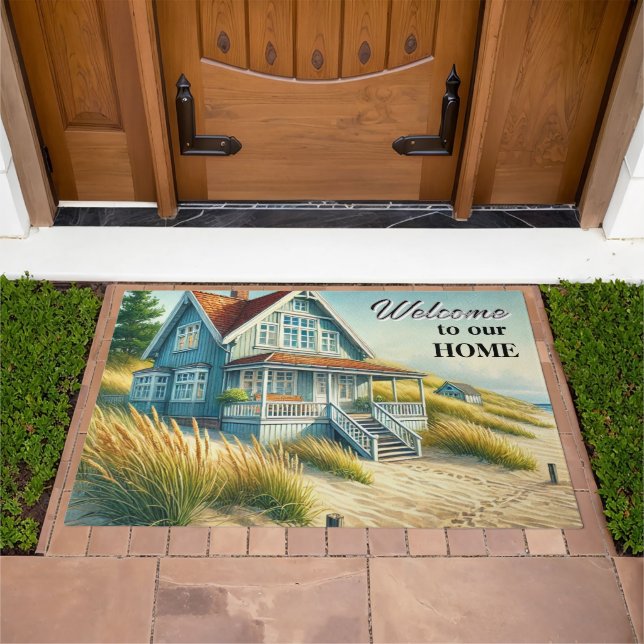 Beach House Welcome Door Mat (Outdoor)