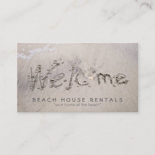 Beach House Welcome (extra pic) Business Card Template