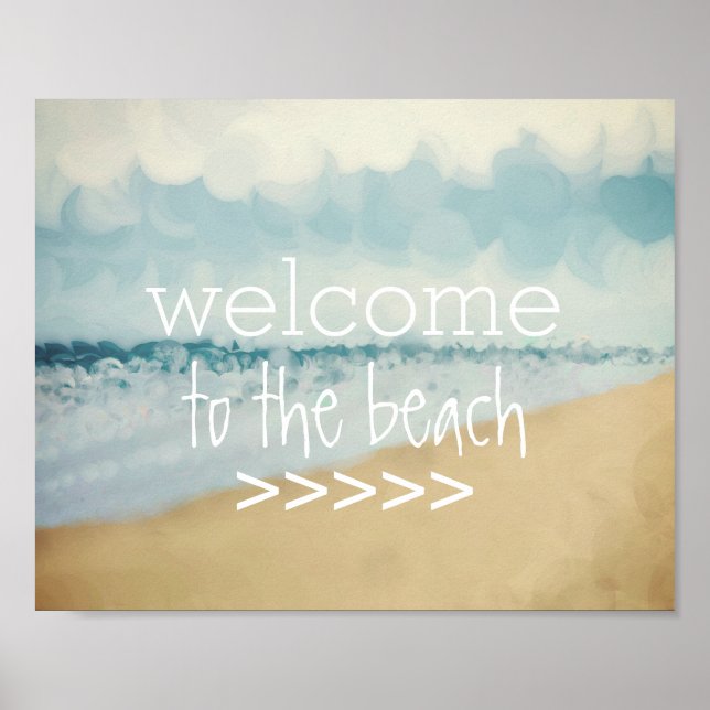 beach house welcome poster wall art (Front)