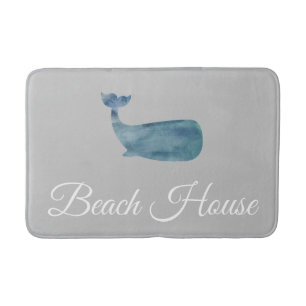 Beach House Whale Medium Bath Mat