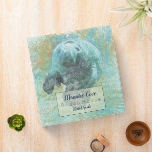 Beach House With Manatee Artwork Guest Binder